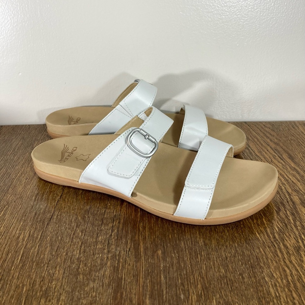 New Dansko Justine Slide Sandal Women’s Size EU 41, US 10.5-11 White Leather